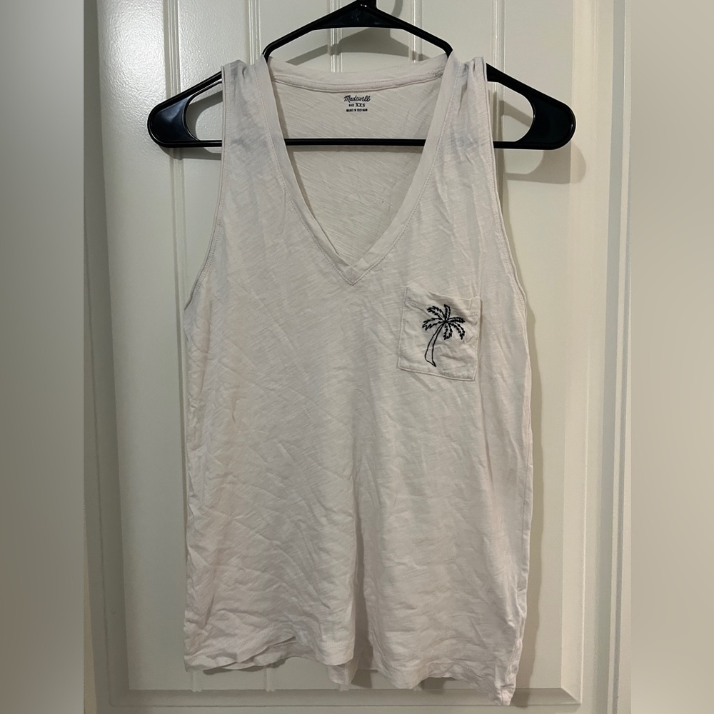 Madewell blush tank with palm tree <XXS>